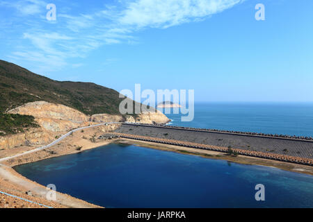 Alta serbatoio dell'Isola di Hong Kong il Parco Geo Foto Stock