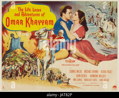 OMAR KHAYYAM 1957 Paramout Pictures film con Debra Paget e Cornel Wilde Foto Stock