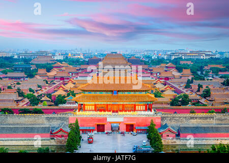 Pechino, Cina presso l'antica città proibita. Foto Stock