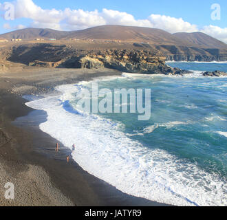 Costa occidentale di Fuerteventura Isole Canarie a La Pared Foto Stock