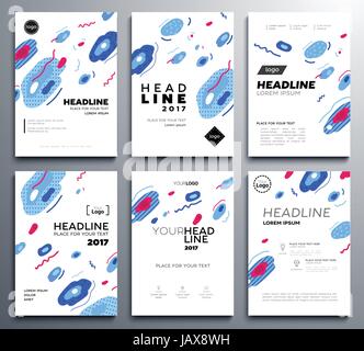 Presentazione le copertine degli opuscoli - template vettoriale pagine impostate Illustrazione Vettoriale