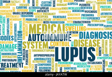 Lupus concetto di malattia come una condizione medica Foto Stock