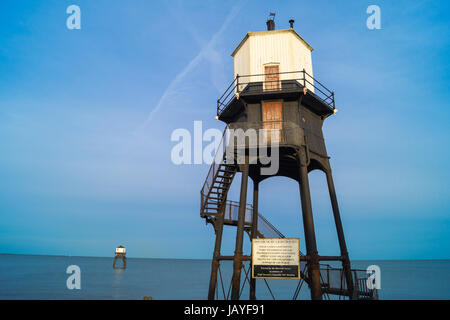 Dovercourt luci principali fari, eretto da Trinity House, 1863, Harwich Essex Inghilterra Foto Stock