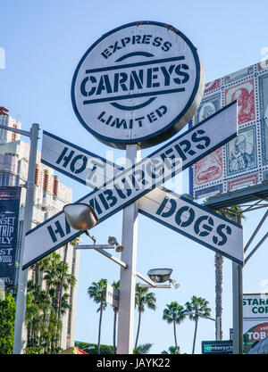 Famoso ristorante fast food in un vagone del treno - Carneys in Los Angeles - LOS ANGELES - California Foto Stock