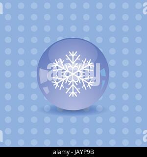 Illustrazione colorata con il simbolo del fiocco di neve icona per il tuo design Foto Stock
