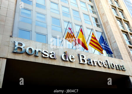 Borsa de Barcelona Paseo de Gracia, Barcellona, Spagna Foto Stock