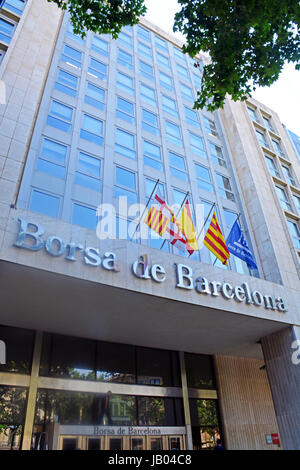 Borsa de Barcelona Paseo de Gracia, Barcellona, Spagna Foto Stock