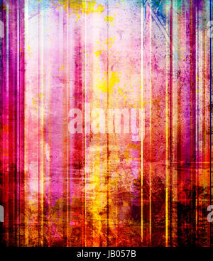 Abstrakt streifen muster alt Foto Stock