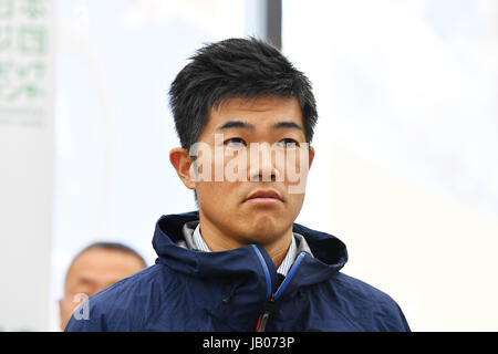 Tokyo, Giappone. 8 Giugno, 2017. Yoshihiro Nitta Sci : Giappone Para-ski Federation assiste ad una conferenza stampa a Tokyo in Giappone . Credito: AFLO/Alamy Live News Foto Stock