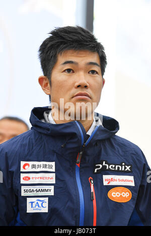 Tokyo, Giappone. 8 Giugno, 2017. Yoshihiro Nitta Sci : Giappone Para-ski Federation assiste ad una conferenza stampa a Tokyo in Giappone . Credito: AFLO/Alamy Live News Foto Stock