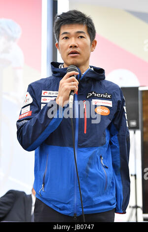 Tokyo, Giappone. 8 Giugno, 2017. Yoshihiro Nitta Sci : Giappone Para-ski Federation assiste ad una conferenza stampa a Tokyo in Giappone . Credito: AFLO/Alamy Live News Foto Stock