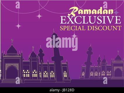 Abstract creativi per il ramadan esclusivo sconto speciale, vendita banner - illustrazione vettoriale Illustrazione Vettoriale