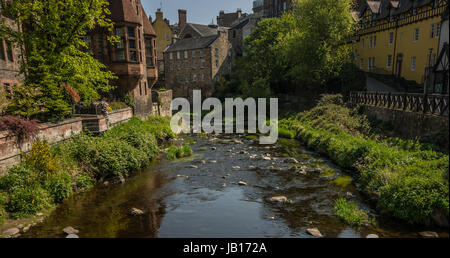 Dean Village Acqua di Leith passerella Edinburgh Foto Stock