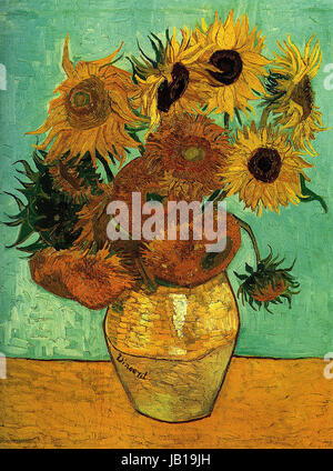 Vincent van Gogh - campi di girasoli Foto Stock