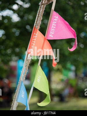 Bunting a Hay Festival 2017 Foto Stock