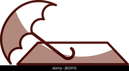 Ombra elementi estate cartoon Illustrazione Vettoriale
