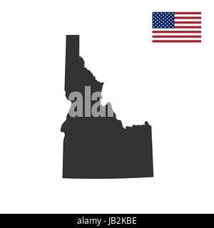 Mappa degli Stati Uniti stato di Idaho Illustrazione Vettoriale