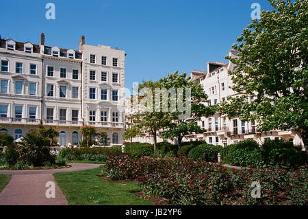 Giardini del guerriero, Warrior Square, St Leonards on Sea, Hastings, East Sussex, Regno Unito Foto Stock