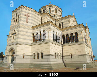 San Wladimir tempio ortodosso nel Khersones, Crimea Foto Stock