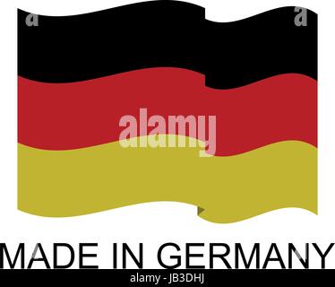 Realizzato in Germania su sfondo bianco in vettore Illustrazione Vettoriale