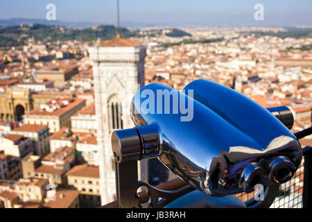 Vista dal Duomo di Firenze, Toscana, Italia. Foto Stock