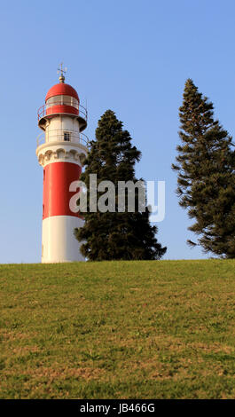 Il famoso faro di Swakopmund, un stile germam città coloniale sulla costa atlantica del nord ovest della Namibia Foto Stock