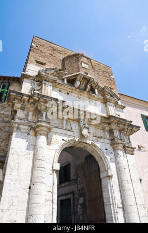 Porta romana. Amelia. Umbria. L'Italia. Foto Stock