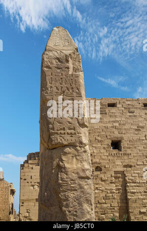 Obelisco del Tempio di Karnak in Egitto Foto Stock