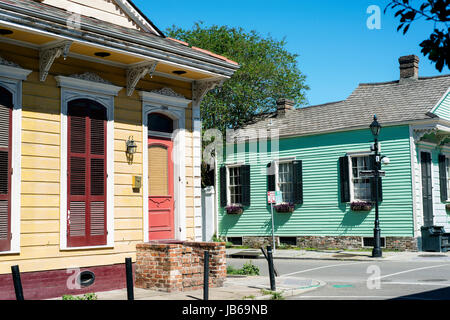 Fucile da caccia case nel Quartiere Francese di New Orleans. Foto Stock