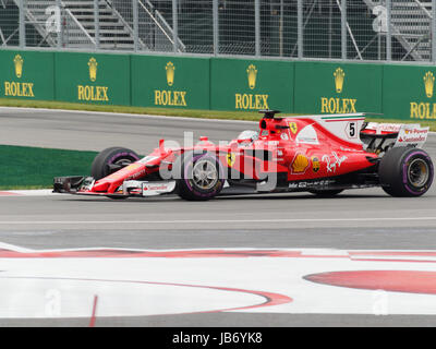 Montréal, Québec, 09/06/2017 presso la sessione di qualifica per la Formula Uno Gran Premio canadese tenutasi sul circuito Gilles-Villeneuve in Montreal. Credito: Richard prudhomme/Alamy Live News Foto Stock