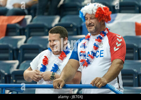 Toronto, Canada. 09 Giugno, 2017. Giugno 09, 2017 - Toronto, Ontario, Canada - ventilatori durante il gioco del basket - Sud Africa vs Francia durante il 2017 uomini U23 Mondo basket in carrozzella del campionato che prende il posto di Ryerson Mattamy del Centro Atletico, Toronto, ON, on June 08 -16, 2017 Credit: Anatoliy Cherkasov/Alamy Live News Foto Stock