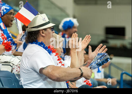 Toronto, Canada. 09 Giugno, 2017. Giugno 09, 2017 - Toronto, Ontario, Canada - ventilatori durante il gioco del basket - Sud Africa vs Francia durante il 2017 uomini U23 Mondo basket in carrozzella del campionato che prende il posto di Ryerson Mattamy del Centro Atletico, Toronto, ON, on June 08 -16, 2017 Credit: Anatoliy Cherkasov/Alamy Live News Foto Stock