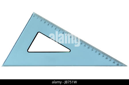 Impostare il triangolo quadrato utilizzato nella progettazione e disegno tecnico Foto Stock