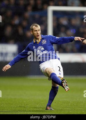 TONY HIBBERT Everton FC Everton FC Reebok Stadium Bolton Inghilterra 26 Novembre 2011 Foto Stock