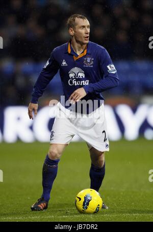 TONY HIBBERT Everton FC Everton FC Reebok Stadium Bolton Inghilterra 26 Novembre 2011 Foto Stock