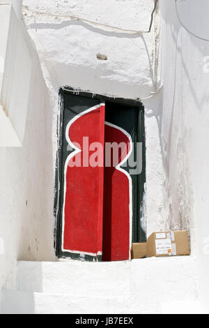 Un ingresso orientale trovato in Sidi Bou Said, Tunisia Foto Stock