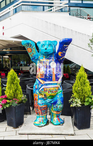 Berlino, Germania - 13 Aprile 2017: orsetto di Berlino, Germania. Si tratta di un simbolo della città. Foto Stock