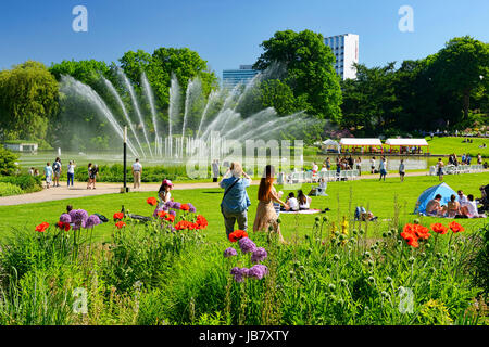 Park parco Planten un Blomen a Amburgo, Germania Foto Stock