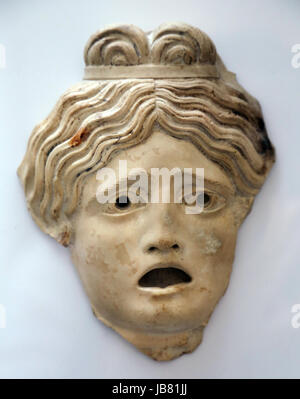 Pietra maschera drammatica. Roman, 1a-2a secolo D.C. British Museum. Londra. Regno Unito. Foto Stock