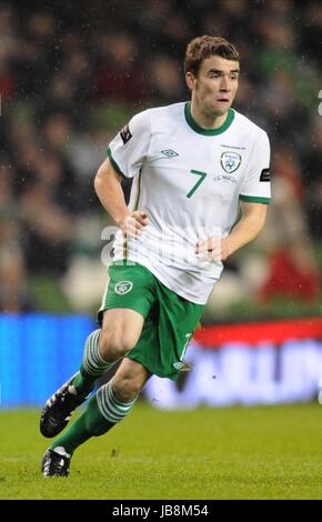 SEAMUS COLEMAN REPUBBLICA DI IRLANDA AVIVA STADIUM Dublino Repubblica di Irlanda 08 Febbraio 2011 Foto Stock