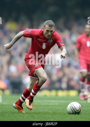 CRAIG BELLAMY GALLES V INGHILTERRA Millenium Stadium Cardiff Galles 26 Marzo 2011 Foto Stock