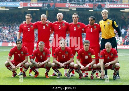 Il Galles squadra nazionale del Galles V INGHILTERRA Millenium Stadium Cardiff Galles 26 Marzo 2011 Foto Stock