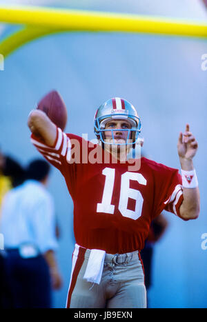 Joe Montana San Francisco 49ers quarterback al 1989 Super Bowl Foto Stock