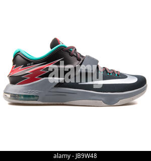 Nike KD VII nero grigio verde e rosso uomini scarpe da basket