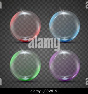 Coloratissima cupola realistico con riflessione arcobaleno Illustrazione Vettoriale