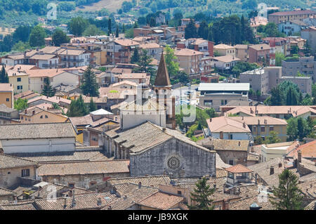 Vista panoramica di Amelia. Umbria. L'Italia. Foto Stock