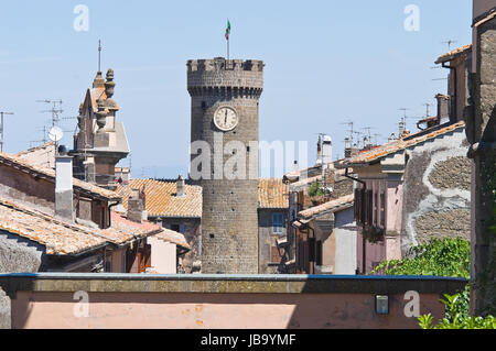 Vista panoramica di Bagnaia. Lazio. L'Italia. Foto Stock
