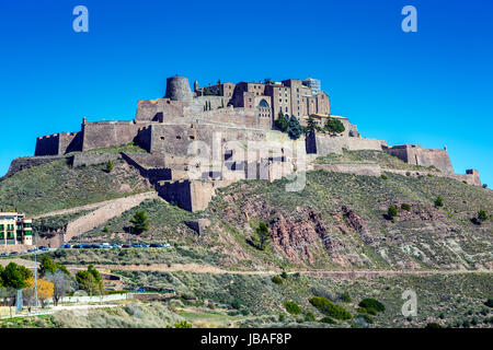 Castello di Cardona è un famoso castello medievale in Catalogna. Ora è un famoso run hotel o "parador'. Foto Stock