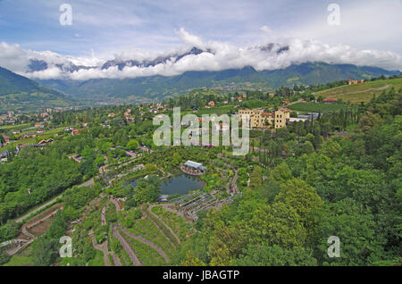 Südtirol Meran - Castel Trauttmansdorff giardini Foto Stock