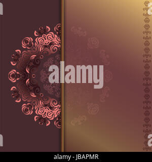 Scheda di lusso con abstract roses pattern. idea per gli inviti Foto Stock